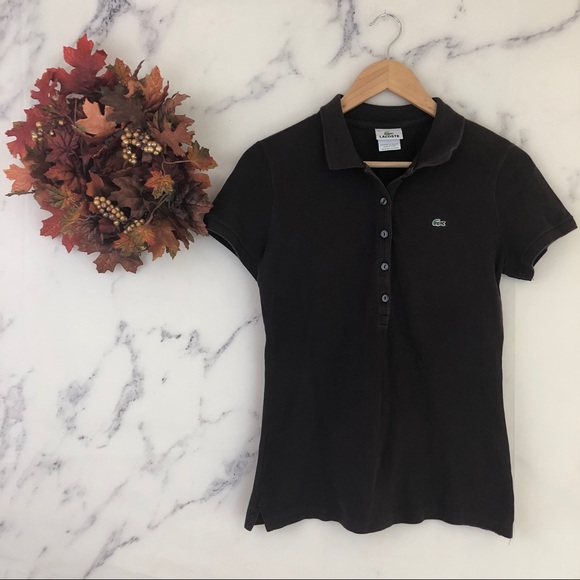 🔶Bundle 3 for 25🔶 Lacoste Brown Polo Shirt - Picture 1 of 6